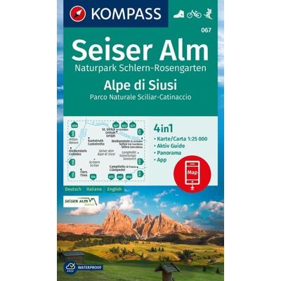Kompass-Karten KOMPASS Wanderkarte 067 Seiser Alm, Naturpark Schlern-Rosengarten / Alpe di Siusi, Parco Naturale Sciliar-Catinaccio 1:25.000 Kompass-Karten KOMPASS Wanderkarte 067 Seiser Alm, Naturpark Schlern-Rosengarten / Alpe di Siusi, Parco Naturale Sciliar-Catinaccio 1:25.000