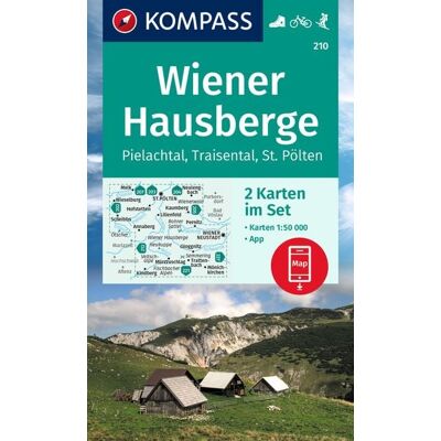 Kompass-Karten KOMPASS Wanderkarten-Set 210 Wiener Hausberge, Pielachtal, Traisental (2 Karten) 1:50.000 Kompass-Karten KOMPASS Wanderkarten-Set 210 Wiener Hausberge, Pielachtal, Traisental (2 Karten) 1:50.000