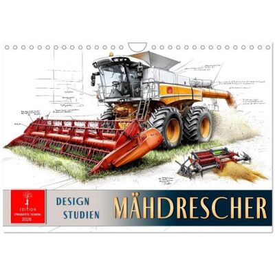 Mähdrescher - Design Studien (Wandkalender 2026 DIN A4 quer), CALVENDO Monatskalender Mähdrescher - Design Studien (Wandkalender 2026 DIN A4 quer), CALVENDO Monatskalender