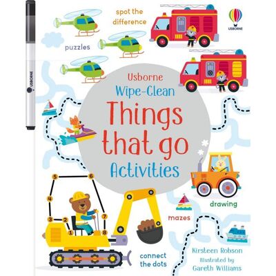 Usborne Wipe-Clean Things That Go Activities Usborne Wipe-Clean Things That Go Activities