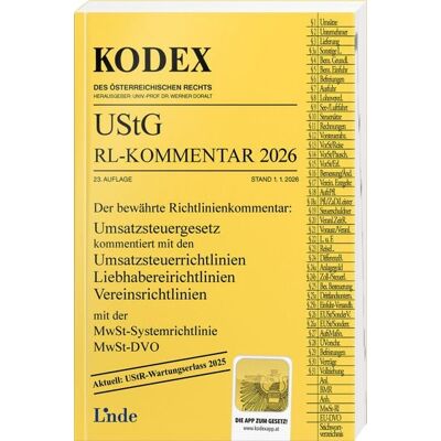 Linde KODEX UStG-Richtlinien-Kommentar 2026 Linde KODEX UStG-Richtlinien-Kommentar 2026