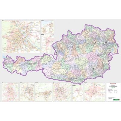 KOMPASS freytag und berndt Freytag & berndt Plano Österreich Postleitzahlen, in Rolle 1:500.000 KOMPASS freytag und berndt Freytag & berndt Plano Österreich Postleitzahlen, in Rolle 1:500.000