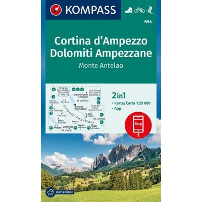 Kompass-Karten KOMPASS Wanderkarte 654 Cortina d'Ampezzo, Dolomiti Ampezzan Kompass-Karten KOMPASS Wanderkarte 654 Cortina d'Ampezzo, Dolomiti Ampezzan