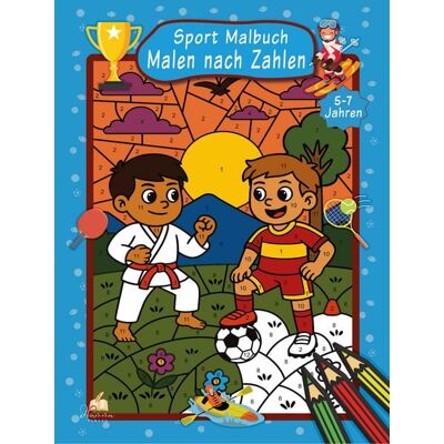Dhamma Verlag Malen nach Zahlen Sport Malbuch für Jungen ab 5–7 Jahren mit 50 Ausmalbildern Dhamma Verlag Malen nach Zahlen Sport Malbuch für Jungen ab 5–7 Jahren mit 50 Ausmalbildern