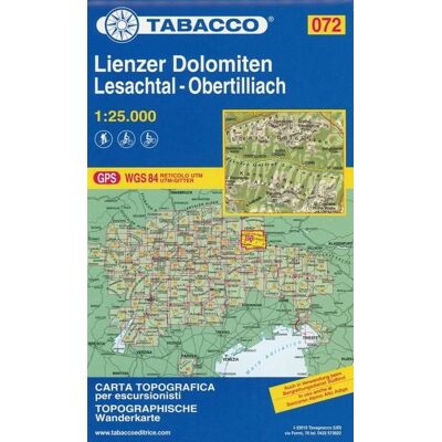 Tabacco Editrice Wanderkarte 72 Lienzer Dolomiten -Lesachtal-Obertillach-Lienz Tabacco Editrice Wanderkarte 72 Lienzer Dolomiten -Lesachtal-Obertillach-Lienz