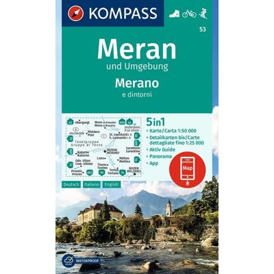 Kompass-Karten KOMPASS Wanderkarte 53 Meran und Umgebung / Merano e dintorni 1:50.000 Kompass-Karten KOMPASS Wanderkarte 53 Meran und Umgebung / Merano e dintorni 1:50.000