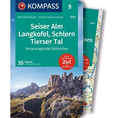 Kompass-Karten KOMPASS Wanderführer Seiser Alm, Langkofel, Schlern, Tierser Tal - Herausragende Dolomiten, 35 Touren Kompass-Karten KOMPASS Wanderführer Seiser Alm, Langkofel, Schlern, Tierser Tal - Herausragende Dolomiten, 35 Touren