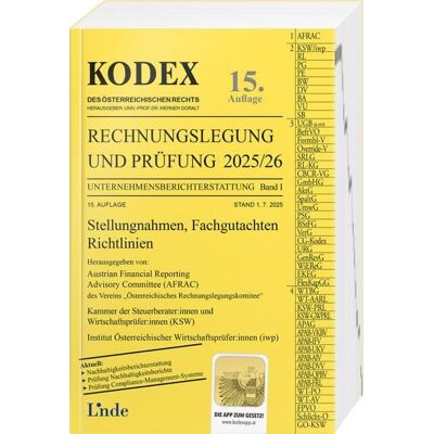 Linde KODEX Rechnungslegung und Prüfung 2025/26 Linde KODEX Rechnungslegung und Prüfung 2025/26