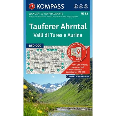 Kompass-Karten KOMPASS Wanderkarte 82 Tauferer Ahrntal / Valle di Tures e Aurina 1:50.000 Kompass-Karten KOMPASS Wanderkarte 82 Tauferer Ahrntal / Valle di Tures e Aurina 1:50.000
