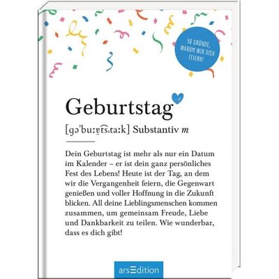 arsedition Geburtstag (Substantiv, m) arsedition Geburtstag (Substantiv, m)