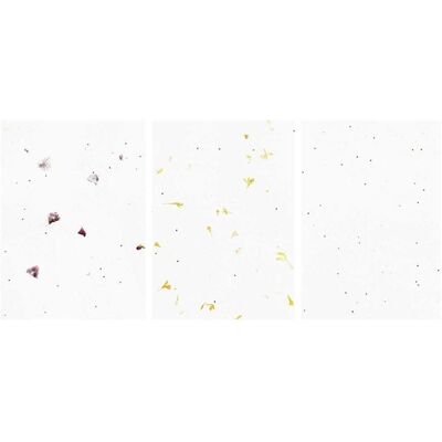 Rico Design Handgeschöpftes Baumwollpapier Bastelblock - 3 Blumenmuster - 200g/m² Rico Design Handgeschöpftes Baumwollpapier Bastelblock - 3 Blumenmuster - 200g/m²