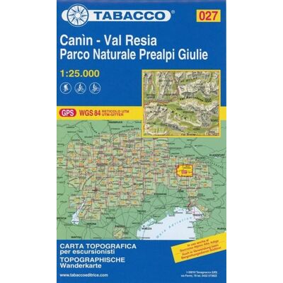 Tabacco Editrice Wanderkarte Canin - Val Resia 1:25 000 Tabacco Editrice Wanderkarte Canin - Val Resia 1:25 000