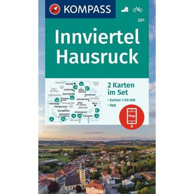Kompass-Karten KOMPASS Wanderkarten-Set 201 Innviertel, Hausruck (2 Karten) 1:50.000 Kompass-Karten KOMPASS Wanderkarten-Set 201 Innviertel, Hausruck (2 Karten) 1:50.000