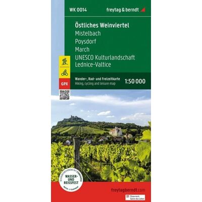 KOMPASS freytag und berndt Freytag & berndt Wanderkarte WK 0014 Östliches Weinviertel - Mistelbach - Poysdorf - March - UNESCO Kulturlandschaft Lednice-Valtice 1:50.000 KOMPASS freytag und berndt Freytag & berndt Wanderkarte WK 0014 Östliches Weinviertel - Mistelbach - Poysdorf - March - UNESCO Kulturlandschaft Lednice-Valtice 1:50.000