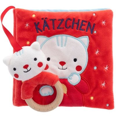 Arena Mein erstes Stoffbuch mit Rassel und Holzbeißring. Kätzchen Arena Mein erstes Stoffbuch mit Rassel und Holzbeißring. Kätzchen
