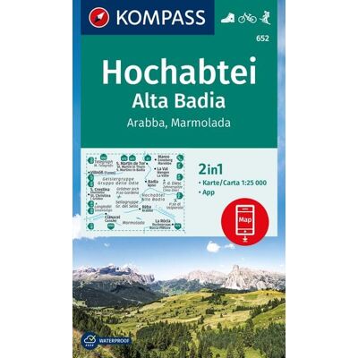Kompass-Karten KOMPASS Wanderkarte 652 Hochabtei / Alta Badia, Arabba , Mar Kompass-Karten KOMPASS Wanderkarte 652 Hochabtei / Alta Badia, Arabba , Mar