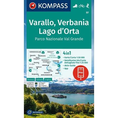 Kompass-Karten KOMPASS Wanderkarte 97 Varallo, Verbania, Lago d'Orta, Parco Nazionale Val Grande 1:50.000 Kompass-Karten KOMPASS Wanderkarte 97 Varallo, Verbania, Lago d'Orta, Parco Nazionale Val Grande 1:50.000