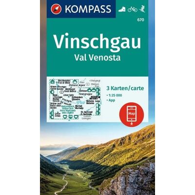 Kompass-Karten KOMPASS Wanderkarten-Set 670 Vinschgau / Val Venosta (3 Karten) 1:25.000 Kompass-Karten KOMPASS Wanderkarten-Set 670 Vinschgau / Val Venosta (3 Karten) 1:25.000