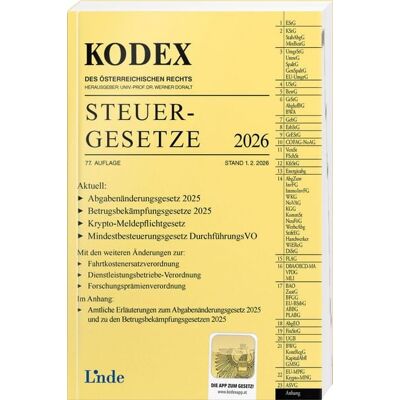 Linde KODEX Steuergesetze 2026 Linde KODEX Steuergesetze 2026