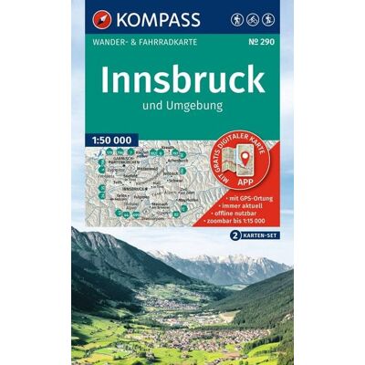Kompass-Karten KOMPASS Wanderkarten-Set 290 Innsbruck und Umgebung (2 Karten) 1:50.000 Kompass-Karten KOMPASS Wanderkarten-Set 290 Innsbruck und Umgebung (2 Karten) 1:50.000