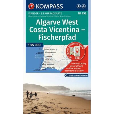 Kompass-Karten KOMPASS Wanderkarte 258 Algarve West, Costa Vicentina – Fischerpfad 1:55.000 Kompass-Karten KOMPASS Wanderkarte 258 Algarve West, Costa Vicentina – Fischerpfad 1:55.000