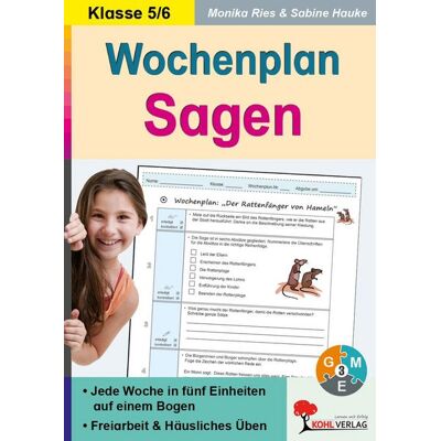 Kohl-Verlag eBooks Wochenplan Sagen / Klasse 5-6 Kohl-Verlag eBooks Wochenplan Sagen / Klasse 5-6