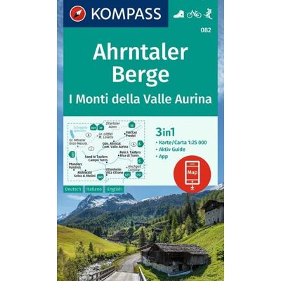 Kompass-Karten KOMPASS Wanderkarte 082 Ahrntaler Berge / I Monti della Valle Aurina 1:25.000 Kompass-Karten KOMPASS Wanderkarte 082 Ahrntaler Berge / I Monti della Valle Aurina 1:25.000
