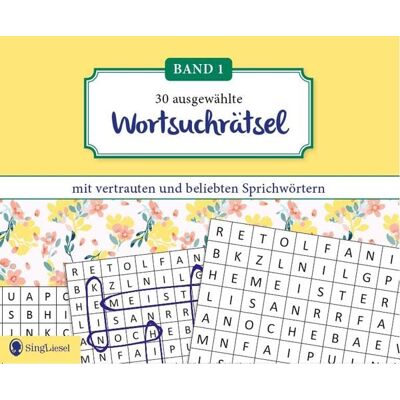 Singliesel Wortsuchrätsel für Senioren mit vertrauten Sprichwörtern. Spiele-Spaß, Beschäftigung und Gedächtnistraining für Senioren. Auch mit Demenz. Großdruck. Singliesel Wortsuchrätsel für Senioren mit vertrauten Sprichwörtern. Spiele-Spaß, Beschäftigung und Gedächtnistraining für Senioren. Auch mit Demenz. Großdruck.