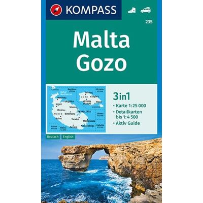 Kompass-Karten KOMPASS Wanderkarte 235 Malta, Gozo 1:25.000 Kompass-Karten KOMPASS Wanderkarte 235 Malta, Gozo 1:25.000