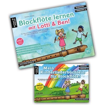 Artist Ahead Blockflöte lernen mit Lotti & Ben + Mein Kinderliederbüchlein für Blockflöte im Set! Artist Ahead Blockflöte lernen mit Lotti & Ben + Mein Kinderliederbüchlein für Blockflöte im Set!
