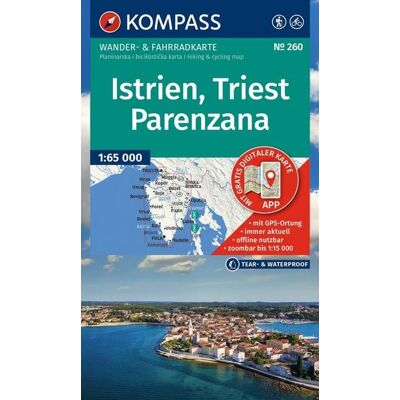 Kompass-Karten KOMPASS Wanderkarte 260 Istrien, Triest, Parenzana 1:65.000 Kompass-Karten KOMPASS Wanderkarte 260 Istrien, Triest, Parenzana 1:65.000