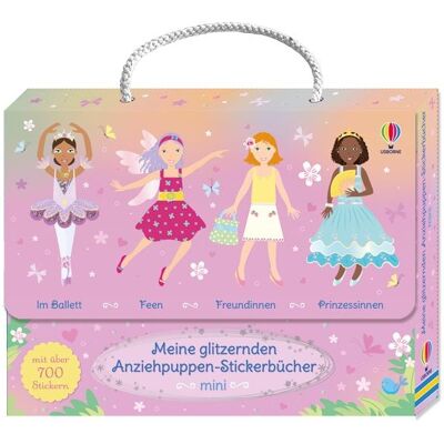 Usborne Meine glitzernden Anziehpuppen-Stickerbücher mini: Im Ballett, Feen, Freundinnen und Prinzessinnen Usborne Meine glitzernden Anziehpuppen-Stickerbücher mini: Im Ballett, Feen, Freundinnen und Prinzessinnen