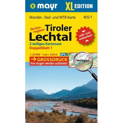 Kompass-Karten Mayr Wanderkarte Tiroler Lechtal XL (2-Karten-Set) 1:25.000 Kompass-Karten Mayr Wanderkarte Tiroler Lechtal XL (2-Karten-Set) 1:25.000
