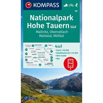 Kompass-Karten KOMPASS Wanderkarte 49 Nationalpark Hohe Tauern Süd, Mallnitz, Obervellach, Maltatal, Mölltal 1:50.000 Kompass-Karten KOMPASS Wanderkarte 49 Nationalpark Hohe Tauern Süd, Mallnitz, Obervellach, Maltatal, Mölltal 1:50.000
