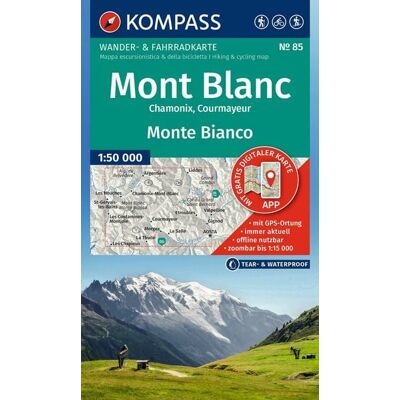 Kompass-Karten KOMPASS Wanderkarte 85 Mont Blanc / Monte Bianco 1:50.000 Kompass-Karten KOMPASS Wanderkarte 85 Mont Blanc / Monte Bianco 1:50.000