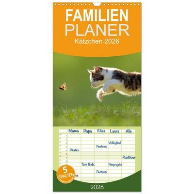 Familienplaner 2026 - Kätzchen 2026 mit 5 Spalten (Wandkalender, 21 x 45 cm) CALVENDO Familienplaner 2026 - Kätzchen 2026 mit 5 Spalten (Wandkalender, 21 x 45 cm) CALVENDO
