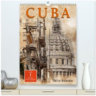 Calvendo Cuba Retro Kalender (hochwertiger Premium Wandkalender 2026 DIN A2 hoch), Kunstdruck in Hochglanz Calvendo Cuba Retro Kalender (hochwertiger Premium Wandkalender 2026 DIN A2 hoch), Kunstdruck in Hochglanz