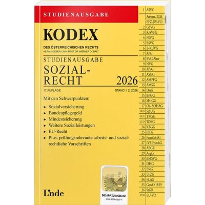 Linde KODEX Studienausgabe Sozialrecht 2026 Linde KODEX Studienausgabe Sozialrecht 2026