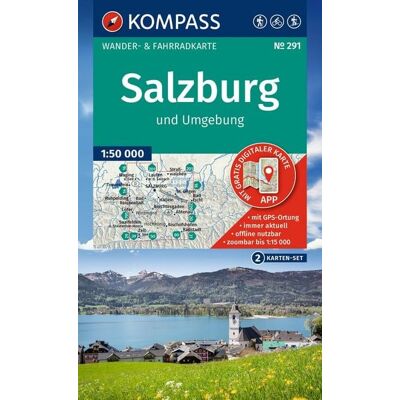 Kompass-Karten KOMPASS Wanderkarten-Set 291 Salzburg und Umgebung (2 Karten) 1:50.000 Kompass-Karten KOMPASS Wanderkarten-Set 291 Salzburg und Umgebung (2 Karten) 1:50.000