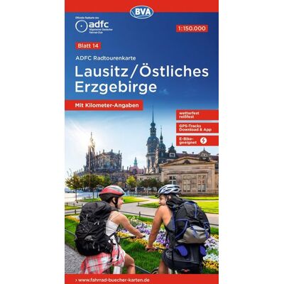 Kompass-Karten BVA ADFC Radtourenkarte Lausitz /Östliches Erzgebirge 1:150.000 Kompass-Karten BVA ADFC Radtourenkarte Lausitz /Östliches Erzgebirge 1:150.000