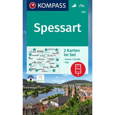 Kompass-Karten KOMPASS Wanderkarten-Set 832 Spessart (2 Karten) 1:50.000 Kompass-Karten KOMPASS Wanderkarten-Set 832 Spessart (2 Karten) 1:50.000