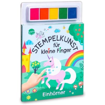 Arena Stempelkunst für kleine Finger. Einhörner Arena Stempelkunst für kleine Finger. Einhörner
