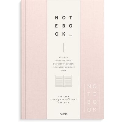 Burde Publishing AB Burde Notizbuch Textil pink liniert A5 Burde Publishing AB Burde Notizbuch Textil pink liniert A5
