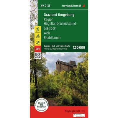 KOMPASS freytag und berndt Freytag & berndt Wanderkarte WK 0133 Graz und Umgebung, Region Hügelland-Schöcklland - Gleisdorf - Weiz - Raabklamm 1:50.000 KOMPASS freytag und berndt Freytag & berndt Wanderkarte WK 0133 Graz und Umgebung, Region Hügelland-Schöcklland - Gleisdorf - Weiz - Raabklamm 1:50.000