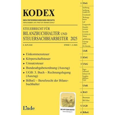 Linde KODEX Steuerrecht für Bilanzbuchhalter und Steuersachbearbeiter 2025 Linde KODEX Steuerrecht für Bilanzbuchhalter und Steuersachbearbeiter 2025