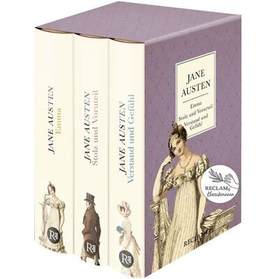 Reclam, Philipp 3 Bücher von Jane Austen im Schuber – Emma, Stolz und Vorurteil, Verstand und Gefühl – Reclam Reclam, Philipp 3 Bücher von Jane Austen im Schuber – Emma, Stolz und Vorurteil, Verstand und Gefühl – Reclam
