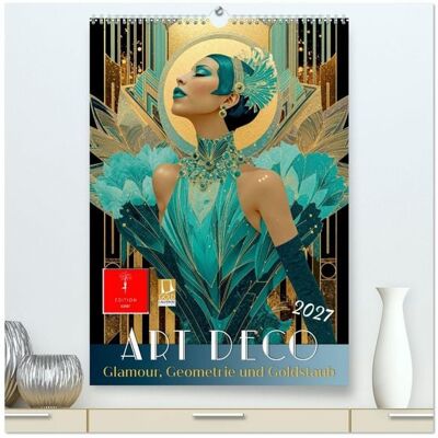 Calvendo Art Deco - Glamour, Geometrie und Goldstaub (hochwertiger Premium Wandkalender 2027 DIN A2 hoch), Kunstdruck in Hochglanz Calvendo Art Deco - Glamour, Geometrie und Goldstaub (hochwertiger Premium Wandkalender 2027 DIN A2 hoch), Kunstdruck in Hochglanz
