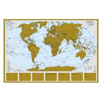 Stiefel Eurocart Scratchmap/Rubbelkarte THE WORLD Stiefel Eurocart Scratchmap/Rubbelkarte THE WORLD