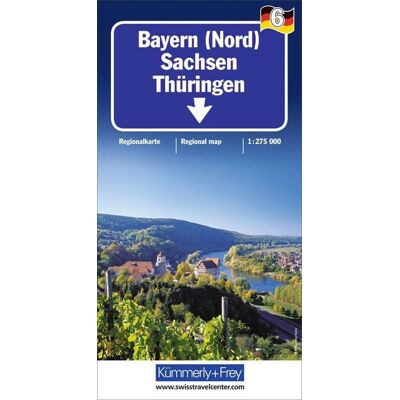Kümmerly+Frey Regional-Strassenkarte 6 Bayern Nord 1:275.000 Kümmerly+Frey Regional-Strassenkarte 6 Bayern Nord 1:275.000
