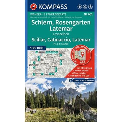 Kompass-Karten KOMPASS Wanderkarte 651 Schlern, Rosengarten, Latemar, Lavazéjoch / Sciliar, Catinaccio, Latemar, P.so di Lavazé 1:25.000 Kompass-Karten KOMPASS Wanderkarte 651 Schlern, Rosengarten, Latemar, Lavazéjoch / Sciliar, Catinaccio, Latemar, P.so di Lavazé 1:25.000